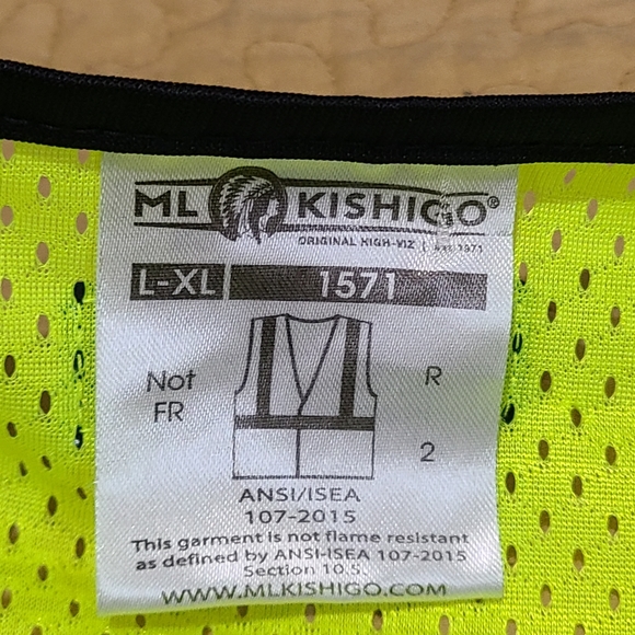 ML Kishigo 1571 Class 2 Hi Vis Vest size L/XL - Picture 4 of 6